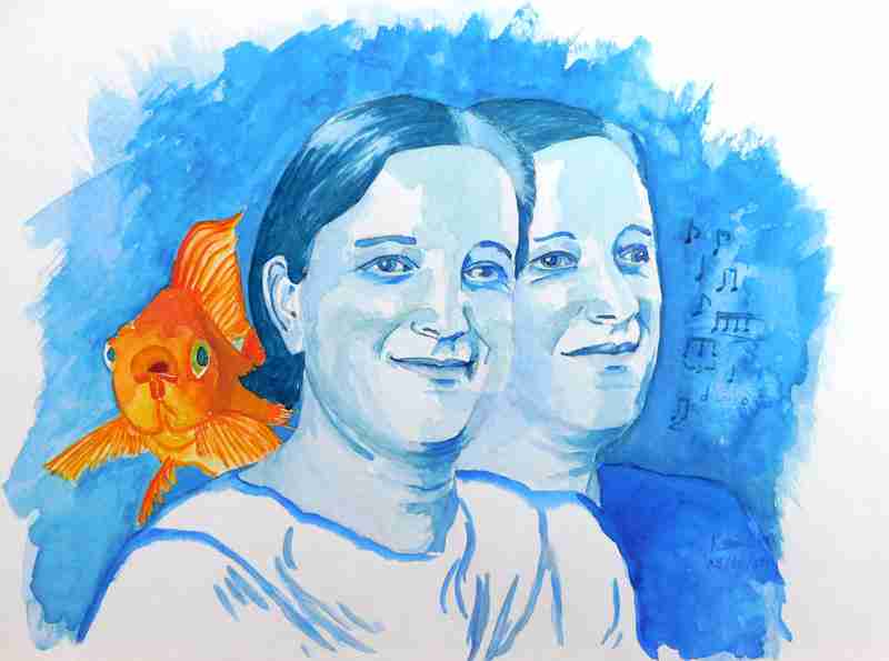 Water colour Inga & Christopher - Imagination
